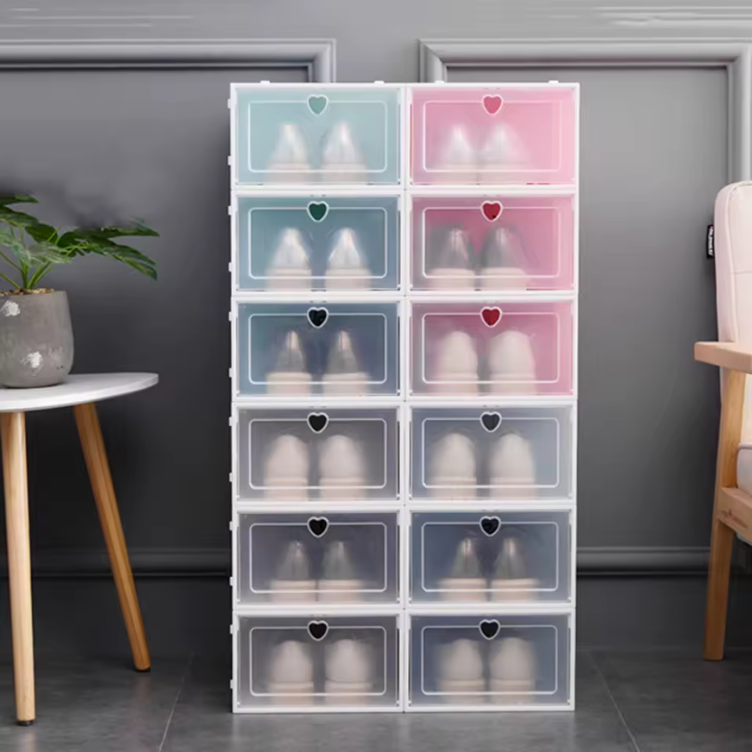 10 Cajas organizadora de zapatos individ
